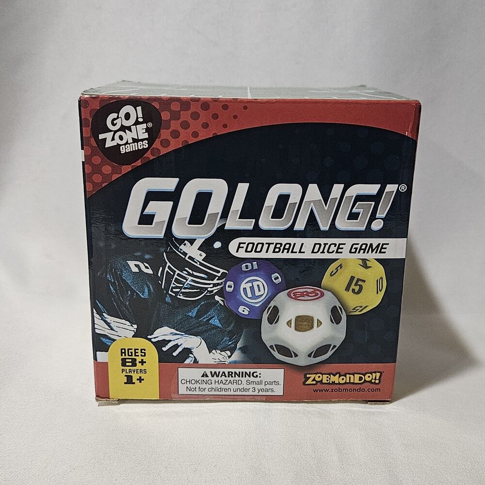 GoLong Football Dice Game Go Zone Games Zobmondo Complete 8 Dice